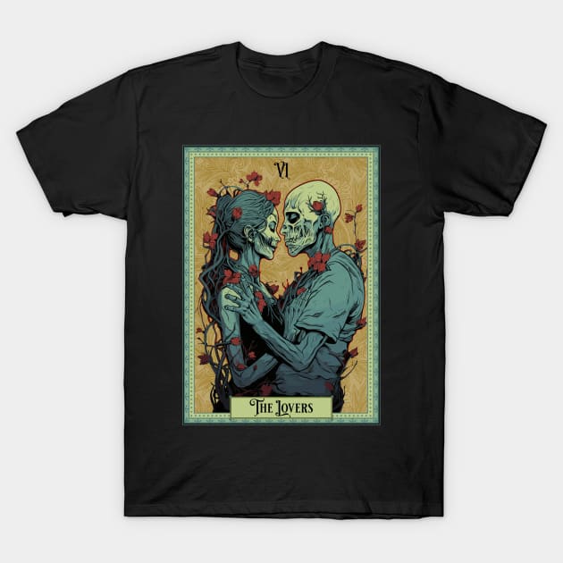 The Lovers Tarot Card - Zombie Edition T-Shirt by Atomic Blizzard